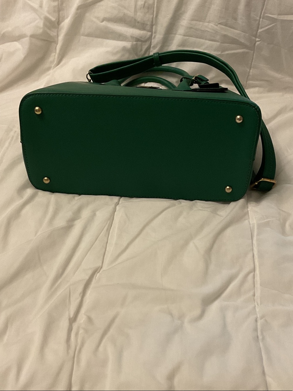 Prada Emerald Green Saffiano Leather Satchel with Gold Hardware - Picture 2 of 5